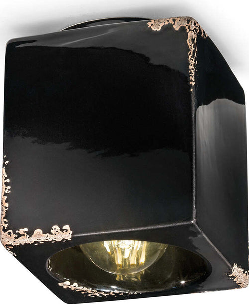 Plafoniera-Vintage-Cubica-Ceramica-Nera-1-Luce-E27