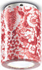 Plafoniera-Vintage-Decò-Pi-Ceramica-Ming-Rosso-1-Luce-E14