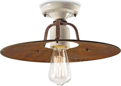 Plafoniera-Vintage-Grunge-Ferro-E-Ceramica-Craquele'-1-Luce-E27-40Cm