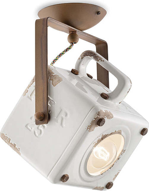 Plafoniera-Vintage-Industrial-Ferro-E-Ceramica-Bianco-1-Luce-E27