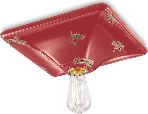 Plafoniera-Vintage-Quadrata-Grande-Ceramica-Rossa-1-Luce-E27