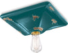 Plafoniera-Vintage-Quadrata-Grande-Ceramica-Verde-1-Luce-E27