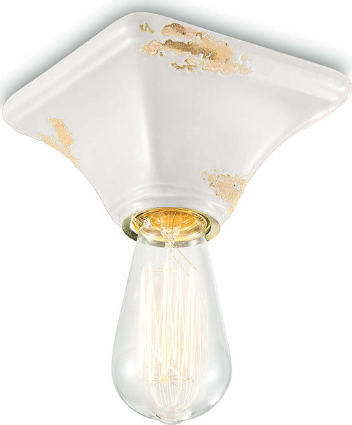 Plafoniera-Vintage-Quadrata-Piccola-Ceramica-Bianca-1-Luce-E27