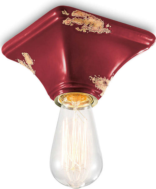 Plafoniera-Vintage-Quadrata-Piccola-Ceramica-Bordeaux-1-Luce-E27