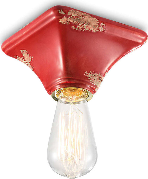 Plafoniera-Vintage-Quadrata-Piccola-Ceramica-Rossa-1-Luce-E27
