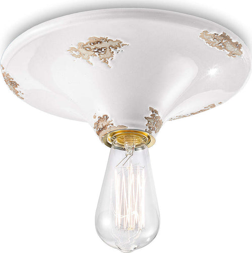 Plafoniera-Vintage-Tonda-Grande-Ceramica-Bianca-1-Luce-E27