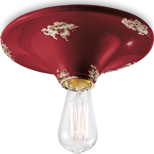 Plafoniera-Vintage-Tonda-Grande-Ceramica-Bordeaux-1-Luce-E27
