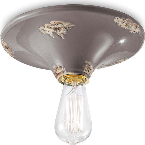 Plafoniera-Vintage-Tonda-Grande-Ceramica-Tortora-1-Luce-E27