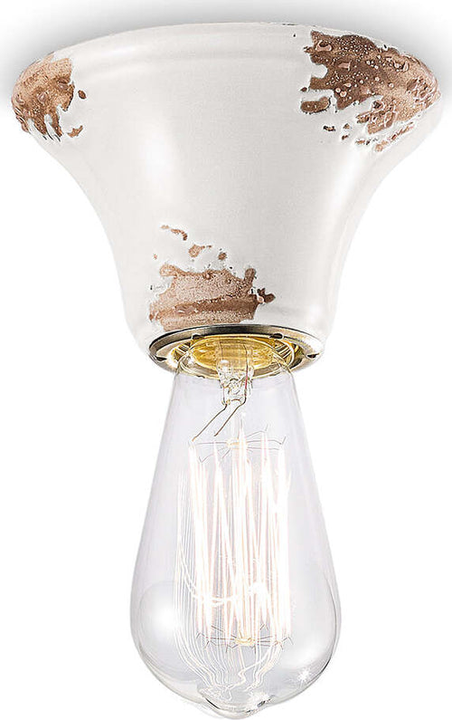 Plafoniera-Vintage-Tonda-Media-Ceramica-Bianca-1-Luce-E14