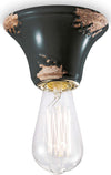 Plafoniera-Vintage-Tonda-Media-Ceramica-Nera-1-Luce-E14