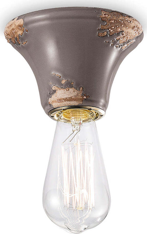 Plafoniera-Vintage-Tonda-Media-Ceramica-Tortora-1-Luce-E14