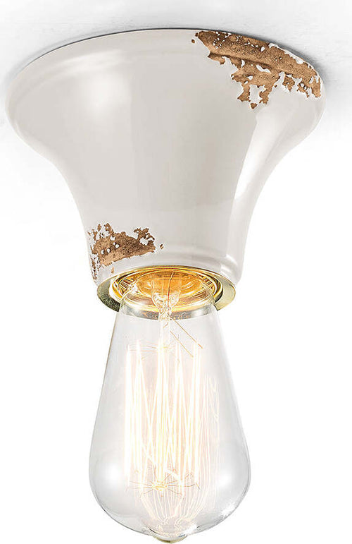 Plafoniera-Vintage-Tonda-Piccola-Ceramica-Bianca-1-Luce-E27
