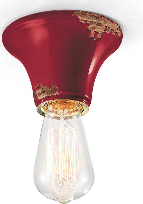 Plafoniera-Vintage-Tonda-Piccola-Ceramica-Bordeaux-1-Luce-E27