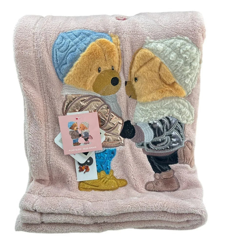 Plaid Daunex Bear Amour 150×200 cm – Microfibra Morbidissima