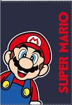 Plaid-In-Pile-Super-Mario-Dim.-100x140-Cm-Originale-Ufficiale