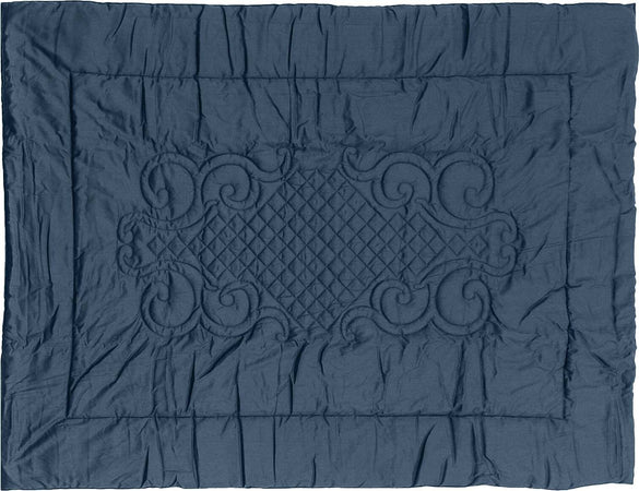Plaid In Raso Di Puro Cotone Blu Scuro Coperta Imbottita 100gr 140 X 180 Cm Trapunta Divano In Raso Di Puro Cotone Blu Notte Casa e cucina/Tessili per la casa/Biancheria da letto/Coperte e trapunte/Plaid Vanita di raso - Sesto San Giovanni, Commerciovirtuoso.it