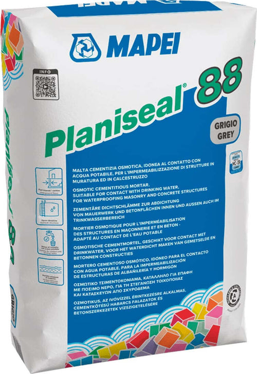 PLANISEAL-88-GRIGIO-KG.25-(EX-IDROSILEX-PRONTO)-Malta-osmotica-per-impermeabilizzazione-di-muratura-e-calcestruzzo