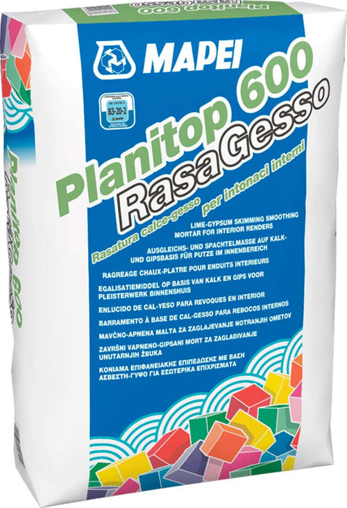 PLANITOP-600-RASAGESSO-KG.15-bianco-Rasatura-calce-gesso-per-intonaci-interni
