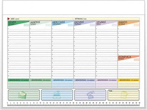 Planning-Anno-Da-Tavolo-Settimanale-A-Strappo-29,7x21cm-Bianco-Agenda-Calendario