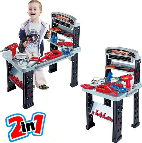 Playset-Attrezzi-Da-Lavoro-Giocattolo-Bambini-Banco-Estensibile-Con-Trapano