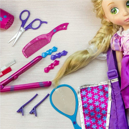 Playset-Beauty-Parrucchiera-Giocattolo-Bambini-Piastra-Phon-e-Accessori-Capelli