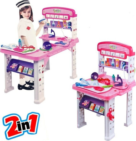 Playset Dottoressa Giocattolo Bambini Banco Estensibile Stetoscopio Luci E Suoni Giochi e giocattoli/Giochi d'imitazione e accessori di travestimento/Medico Trade Shop italia - Napoli, Commerciovirtuoso.it