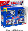 Playset-Gioco-Trasporto-Urbano-Vita-In-Città-Polizia-Veicoli-Segnali-Stradale