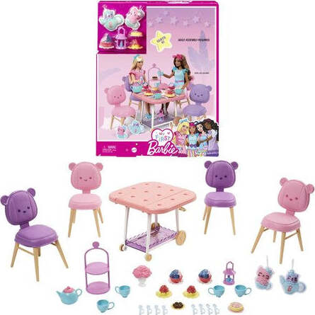 Playset-Mattel-HMM65-BARBIE-L'ora-del-tè-con-gattini-peluche