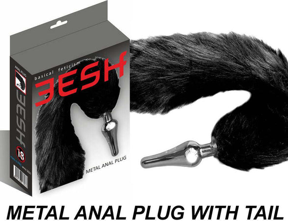 SLPAC70440 EESH BASICAL FETICISM PLUG ANALE IN METALLO CROMATO CON CODA DI VOLPE NERA SADOMASO BDSM FETISH - commercioVirtuoso.it SLPAC70440 EESH BASICAL FETICISM PLUG ANALE IN METALLO CROMATO CON CODA DI VOLPE NERA SADOMASO BDSM FETISH - commercioVirtuoso.it
