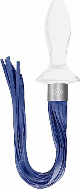 Plug Anale in Vetro Borosilicato Bianco Con Frusta in Finta Pelle Blu Chr020 Wht Tail White Chrystalino - commercioVirtuoso.it Plug Anale in Vetro Borosilicato Bianco Con Frusta in Finta Pelle Blu Chr020 Wht Tail White Chrystalino - commercioVirtuoso.it