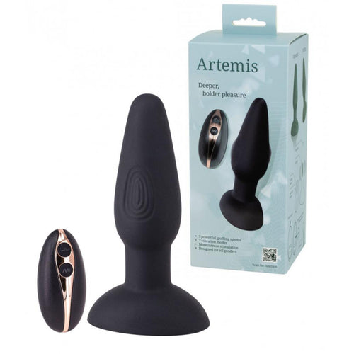 Artemis plug anale dilatatore Pulsante funzione puffing 14, 5 cm vibrazioni