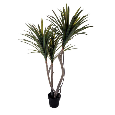 Pianta artificiale moderna Dracena Marginata in materiale sintetico da h 120 cm