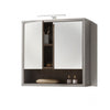 Specchiera da Bagno Industrial mobile sospeso con 2 ante specchiate e faretto e LED