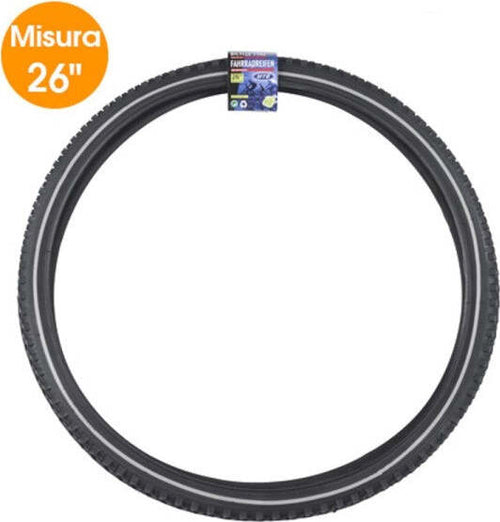 Pneumatico-Per-Bicicletta-Mtb-Riflettente-26-1,75-Con-Battistrada-Bici-Ruota