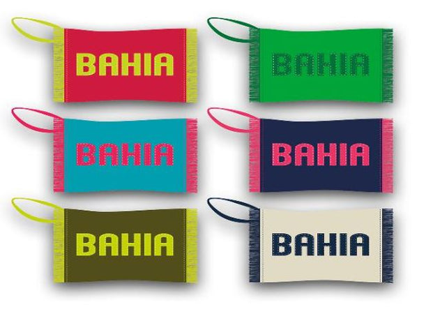 Pochette in tessuto "Bahia" con maniglie resistenti per mare e viaggi
