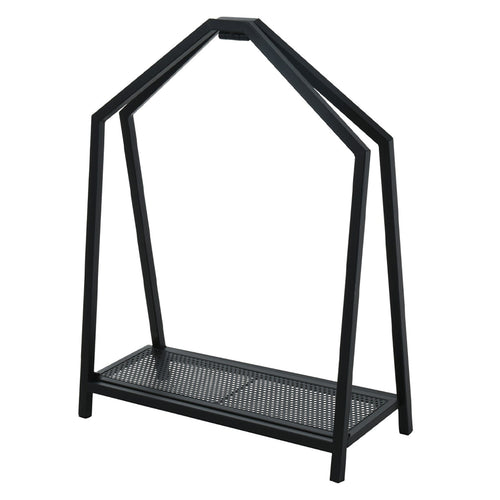 Supporto in metallo porta legna per conservazione legna da ardere h 78 cm