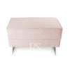 Poggiapiedi Rocking Seat BlissFootstool Blush Pink/White Legs