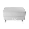 Poggiapiedi Rocking Seat Bliss Footstool Silver Grey/White Legs