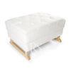 Poggiapiedi Rocking Seat Royal Footstool Snow White/Natural Legs