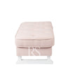 Poggiapiedi Rocking Seat Royal Footstool Blush Pink/White Legs