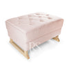 Poggiapiedi Rocking Seat Royal Footstool Blush Pink/Natural Legs