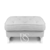 Poggiapiedi Rocking Seat Royal Footstool Silver Grey/White Legs