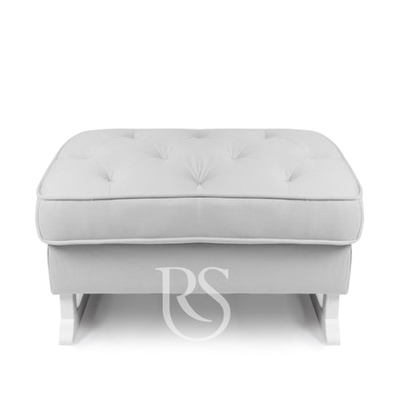 Poggiapiedi Rocking Seat Royal Footstool Silver Grey/White Legs