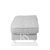 Poggiapiedi Rocking Seat Royal Footstool Silver Grey/White Legs