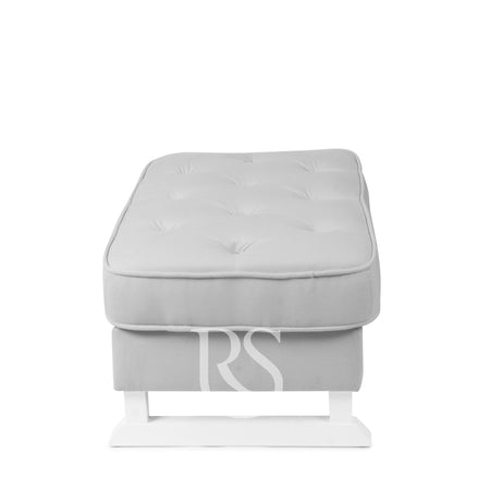 Poggiapiedi Rocking Seat Royal Footstool Silver Grey/White Legs