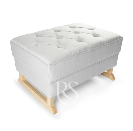Poggiapiedi Rocking Seat Royal Footstool Silver Grey/Natural Legs