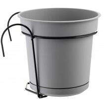 Vaso con Supporto in metallo per balcone "Hydral" per fiori e piante