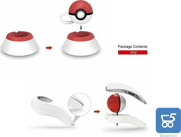 POKEMON Pokeball PLUS 4 in 1 Kit accessori Stand impugnatura Cavo Type-C Nintendo Switch