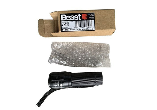 Torcia tascabile in metallo robusto con luce a led dimensioni 27 x 90 mm beast Beast