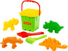 Polesie-Set-Da-Spiaggia-Con-Secchiello-Paletta-Rastrello-E-Formine-Verde